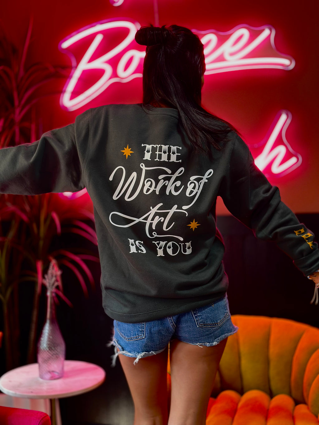 Boujee Cheetah Dark Green - Crewneck